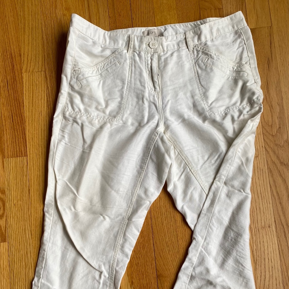 Loft white summer pants